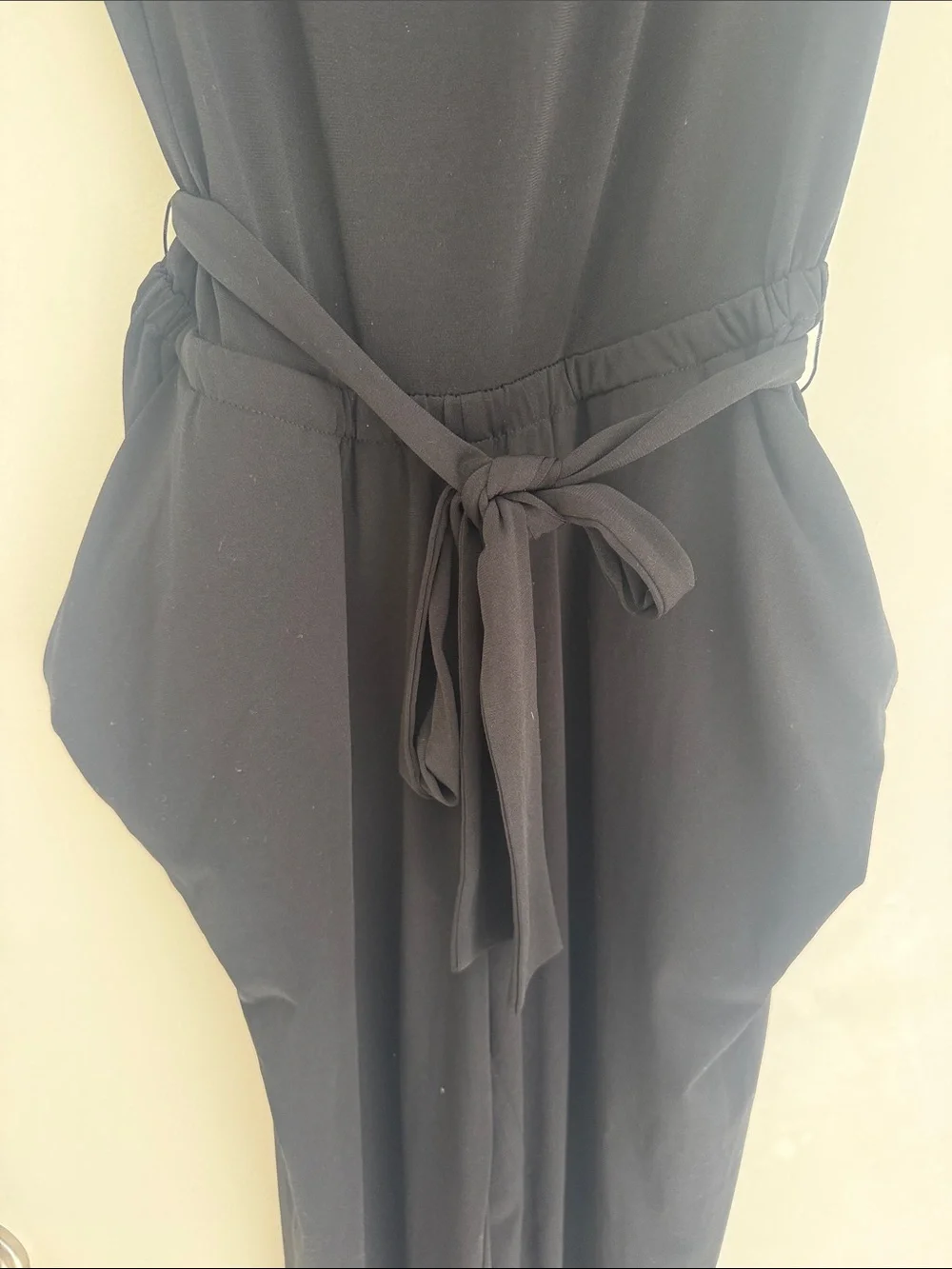 Michael Kors Black Jumpsuit with Pearl-Trim Shoulders with rhinestones size XXS